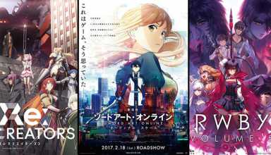 SAO líder en ventas de DVDs y Blu-rays. RWBY y Re:Creators entran en el top