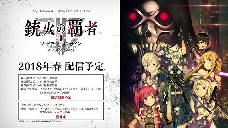 Sword Art Online: Tráiler de Fatal Bullet revela personajes de los DLC
